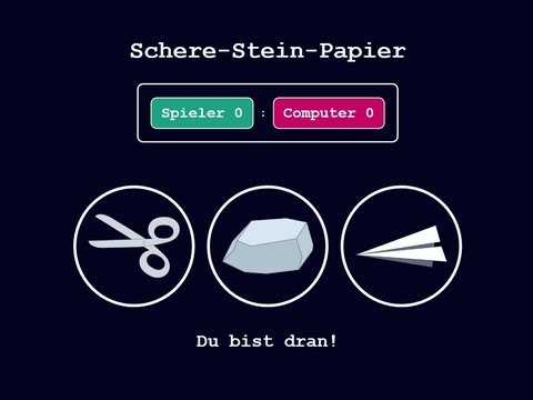 screenshot Schere-Stein-Papier-Spiel